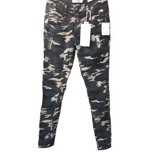 Harmony & Havoc 3 Camo Distressed Skinny High Waist Jeans NWT New